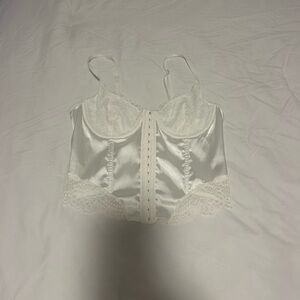 White corset top